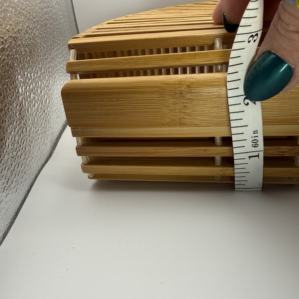 Vintage Cult Gaia Inspired Bamboo Arc Bag Handmade Purse Beach Summer Purse EUC - Picture 11 of 12